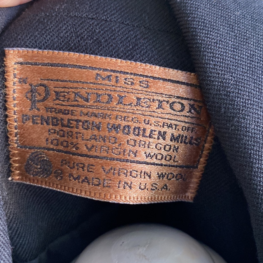 Pendleton Size 12 Black Wool Blazer - image 2